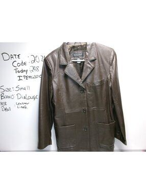 Dialogue Womens Genuine Leather Coat Size Small
